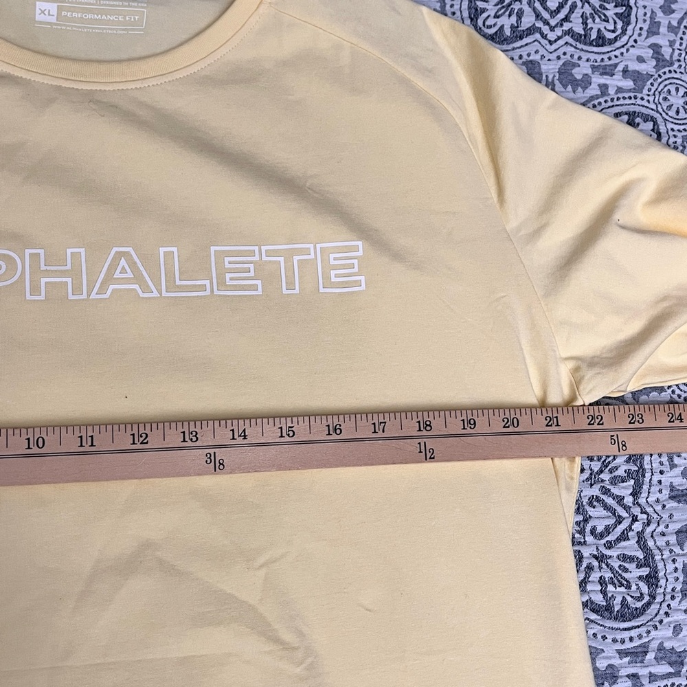 Alphalete Men's Butter Soft Performance Fit Baby Yellow Long Sleeve Shirt XL - Picture 4 of 8